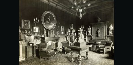 Herrenzimmer in der Tiergartenstraße 8a, bald nach 1910