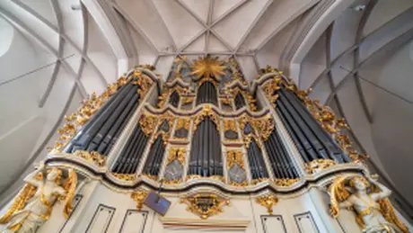 Blick auf die Orgel in der St. Marienkirche Mitte
