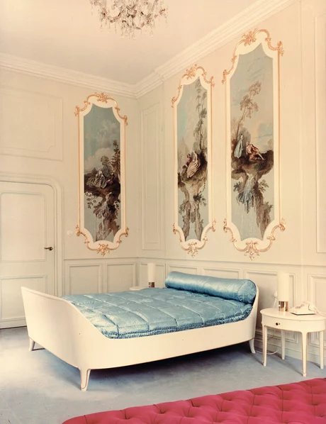Berlin, Schloss Schönhausen, Bett im Gästezimmer © SPSG