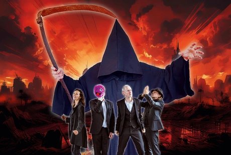 VISUAL Generalprobe Weltuntergang: Der Tod (Death Comedy) trifft Die Gorillas (Improtheater)