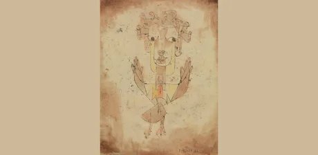 Paul Klee, Angelus Novus, 1920, Öltransfer und Aquarell auf Papier, 318 x 242 mm, Geschenk von Fania und Gershom Scholem, Jerusalem; John Herring, Marlene und Paul Herring, Jo Carole und Ronald Lauder, New York