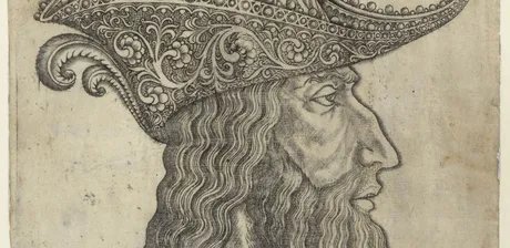 Antonio del Pollaiuolo (zugeschrieben), Der Großtürke Mehmed II „El Gran Turco“, Detail, um 1470/75