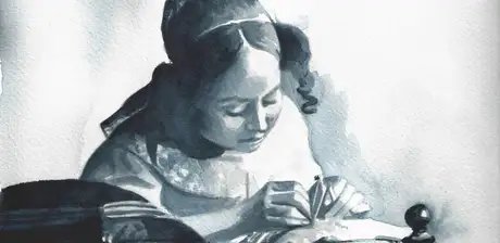 Giulia Andreani, Étude pour "La Dentellière", Detail, 2025