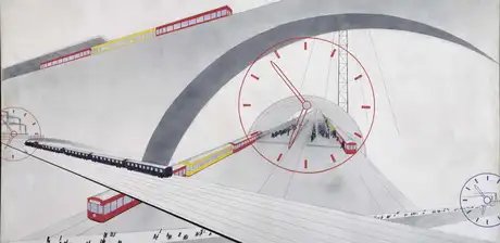 Oskar Nerlinger, Stadtbahn von Berlin, 1930, Detail