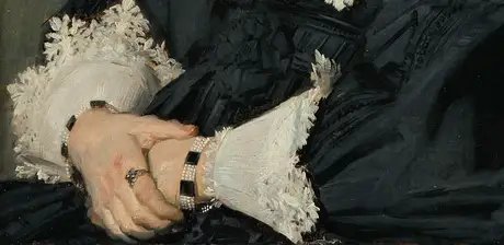 Frans Hals, Bildnis einer Frau, Detail, ca. 1632—1635