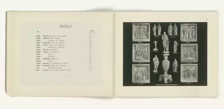Abgüsse der Reliefs und Figuren des Taufbeckens im Verkaufsverzeichnis der Gipsformerei von 1926