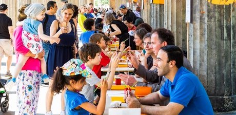 Fest im Kolonadengang