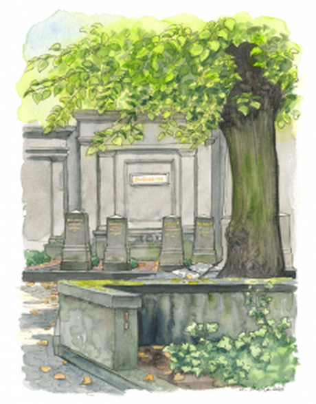 Friedhof Schönhauser Allee, Zeichnung