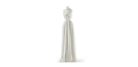 Alix Grès, Zweiteiliges weißes Abendkleid, Paris, um 1975