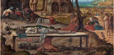Vittore Carpaccio, Die Grabbereitung Christi (Detail), ca. 1515–1520
