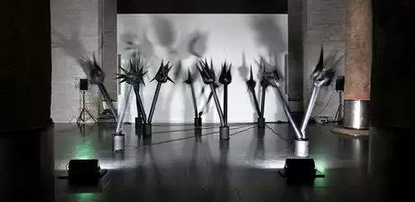 Blick in die Ausstellung: Otto Piene, Fleurs du Mal, 1969