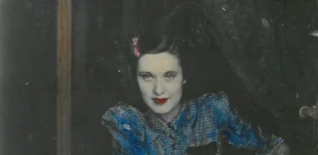 Willi Ruge, Elly Ruge, Detail, um 1947, Silbergelatinepapier koloriert