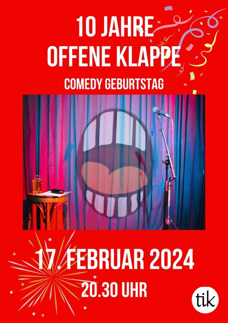 KEY VISUAL 10 Jahre Offene Klappe Comedy: Offene  Klappe Special Edition