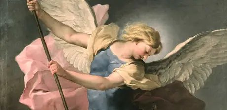 Luca Giordano: Der hl. Michael besiegt den Teufel, Ausschnitt, um 1663