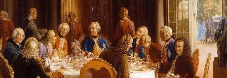 Adolf Menzel: Die Tafelrunde in Sanssouci, um 1850, Reproduktion