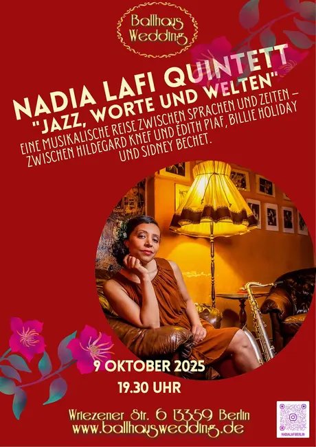 POSTER Jazz, Worte und Welten Nadia Lafi Quintett