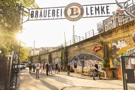 Das Eingangstor zum Brauereigelände