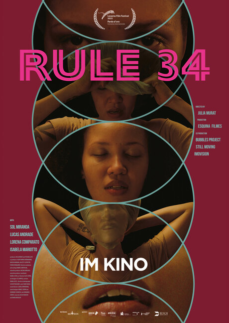Kinoplakat zum Spielfilmdrama "Regra 34" von Julia Murat (2022)