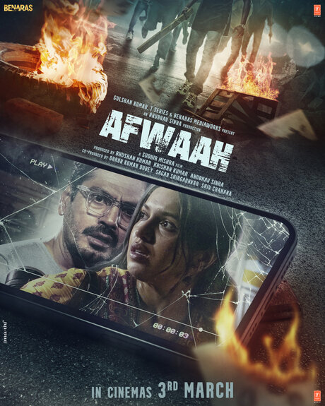 Filmplakat zum Spielfilm "Afwaah" von Sudhir Mishra, Indien 2023