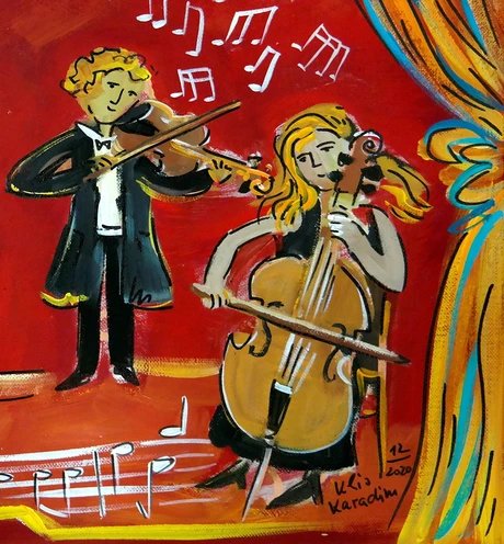 Streicher:innen, gemalt