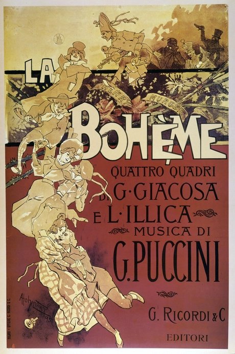 Poster La Bohème von Puccini von Adolfo Hohenstein
