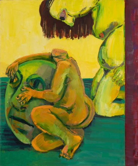 Hide and peek, 2025, Acryl und Öl auf Leinwand.001.O