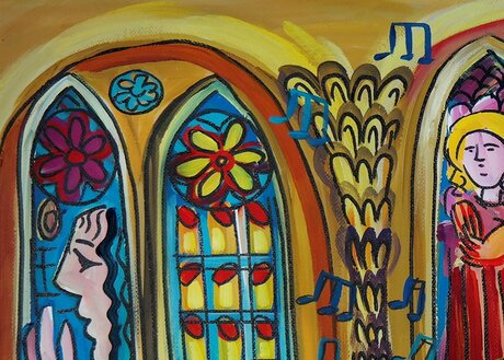 Kirchenfenster, gemalt
