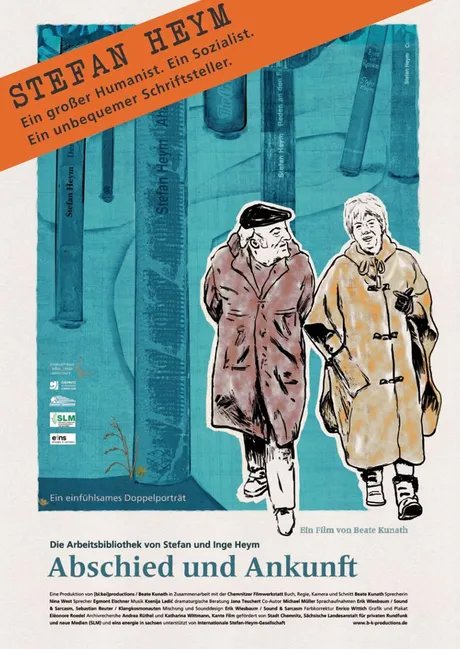 Plakatmotiv Abschied und Ankunft – die Arbeitsbibliothek von Stefan und Inge Heym