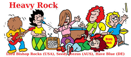 KEY VISUAL HEAVY ROCK: Lord Bishop Rocks (USA), Seedy Jeezus (AUS), Have Blue (D)