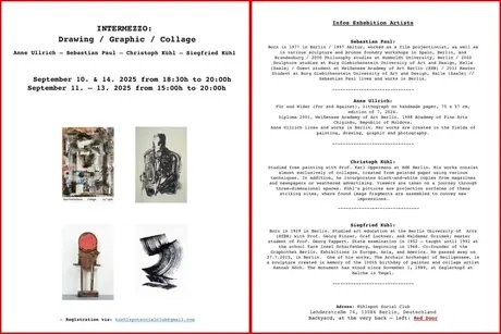 Veranstaltungen in Berlin: Ausstellung: "Intermezzo Zeichnung/ Grafik/ Collage"