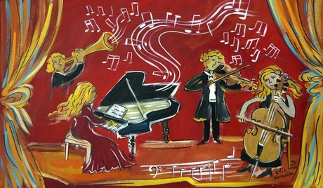 Klassik Konzert, gemalt