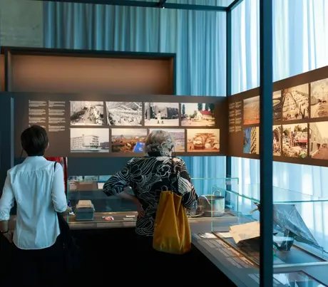 Blick in die Ausstellung Dokumentationszentrum Flucht, Vertreibung, Versöhnung