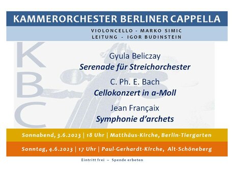 Poster Kammerorchester Berliner Kapella