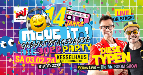 KEY VISUAL MOVE IT! – DIE 90ER JAHRE PARTY