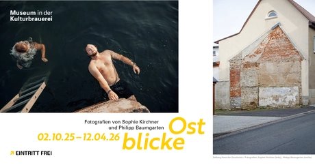 Plakat zur Ausstellung "Ostblicke. Fotografien von Sophie Kirchner und Philipp Baumgarten"