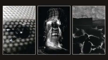 Ausschnitte aus den Arbeiten von l. n. r. Sven Kocar Weinendes Auge (2010) Silja Korn Metamorphose (2018) und Ono Ludwig Sav