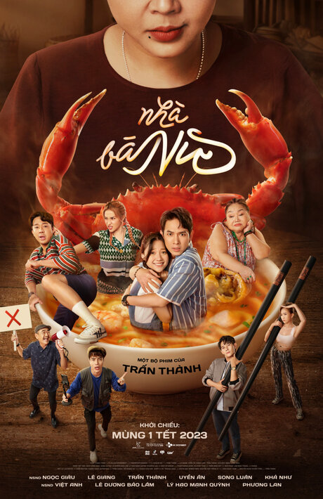 Filmplakat zur Komödie "Nhà Bà Nữ/The House Of No Man" von Tran Thanh, Vietnam 2023