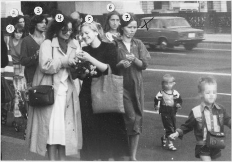 Kerzenprotest vor der amerikanischen Botschaft am 1. September 1983