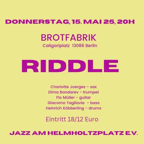 Veranstaltungen in Berlin: Riddle