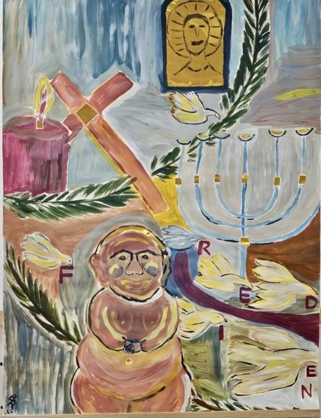 Bild aus dem „Friedensdemo zu Weihnachten“ - Workshop