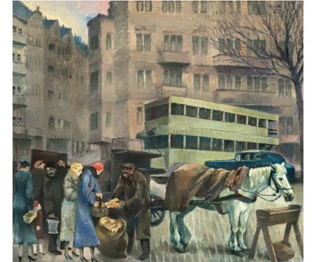 Conrad Felixmüller. Brennholz gegen Kartoffelschalen. 1936.