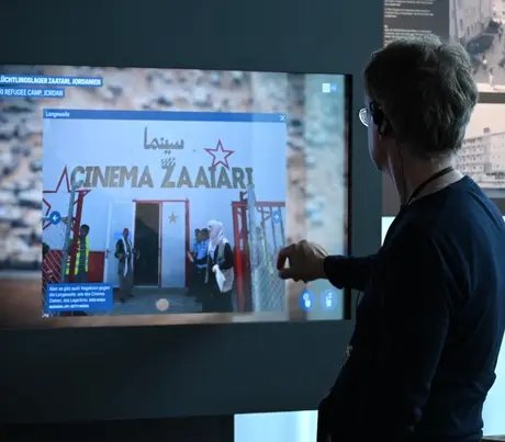 Blick in die Ausstellung Der Treck – Fotografien einer Flucht 1945