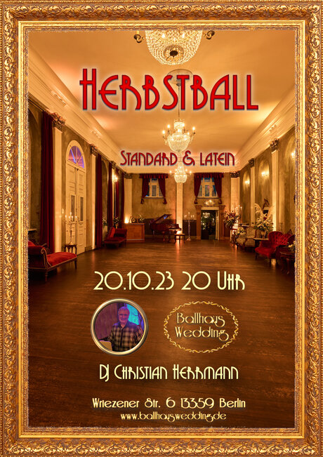 Poster Herbstball Standard und Latein im Ballhaus Wedding