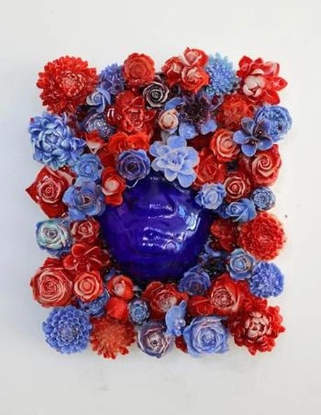 Layo Bright, Bloom self-portrait (Make America America Again) after Langston Hughes, 2025