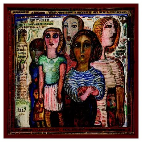 Annemirl Bauer, Emma gewidmet, 1979, Öl auf Leinwand, 110 × 110 cm