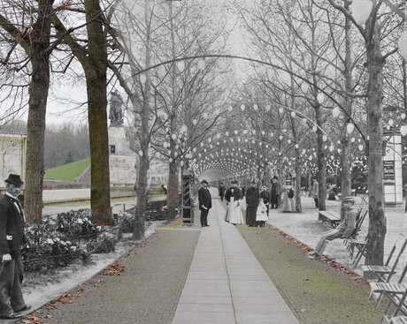 Treptower Park heute und während der Gewerbeausstellung 1896