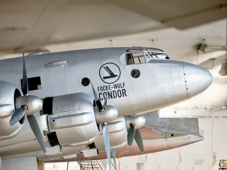 Foto des vorderen Teils des Focke Wulf Fw 200 "Condor"  Flugzeug-Klassiker SDTB