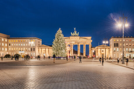 Brandenburger Tor mit Weihnachtsbaum