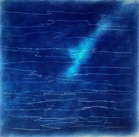 Uschi Niehaus, E8, aus der Serie: 12 Etuden, 2025, Pigmente, Papier