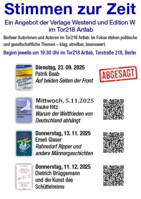 POSTER STIMMEN ZUR ZEIT